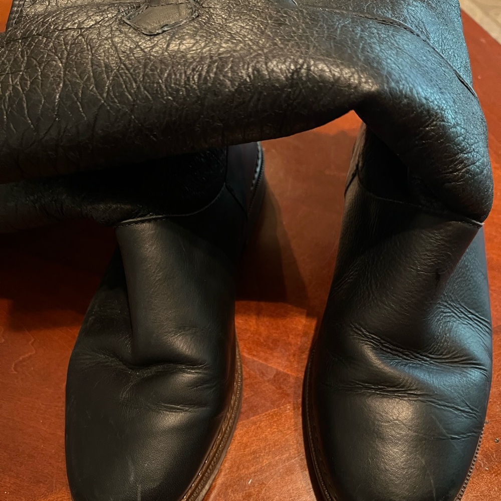 Black leather Luftpolster boots